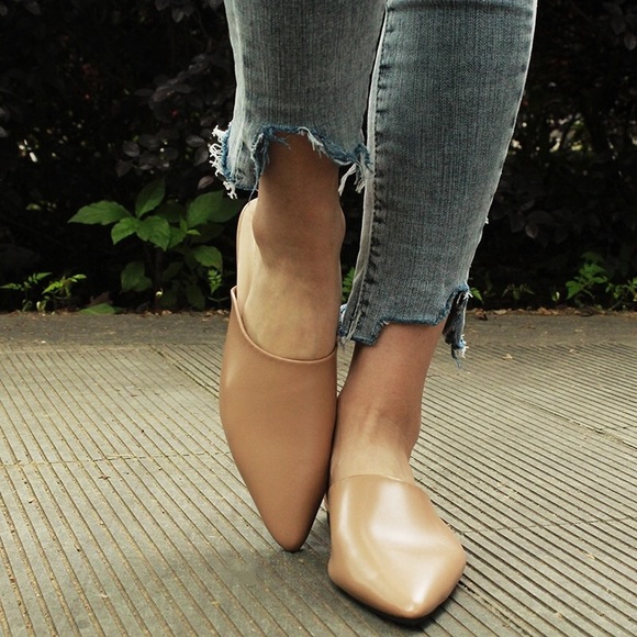 Tan Leather Mules - Picture 3 of 4